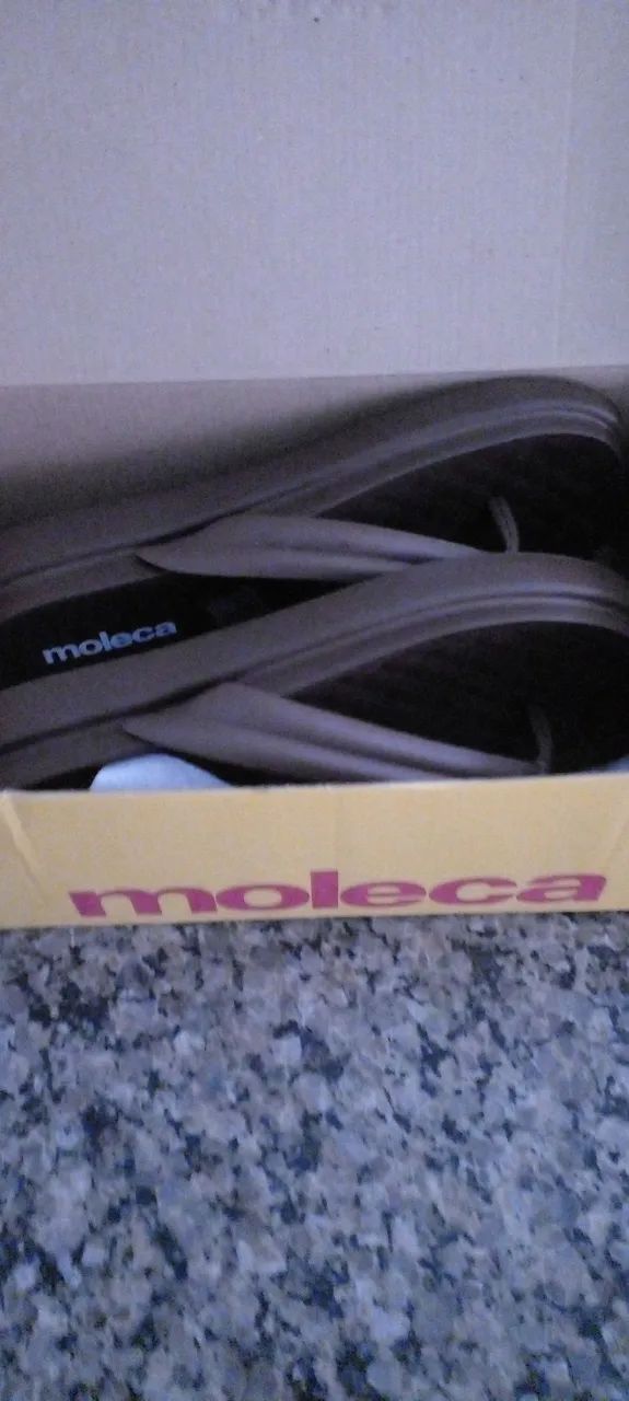 Rasteirinha moleca nova n 37 cor chocolate  - Foto 4