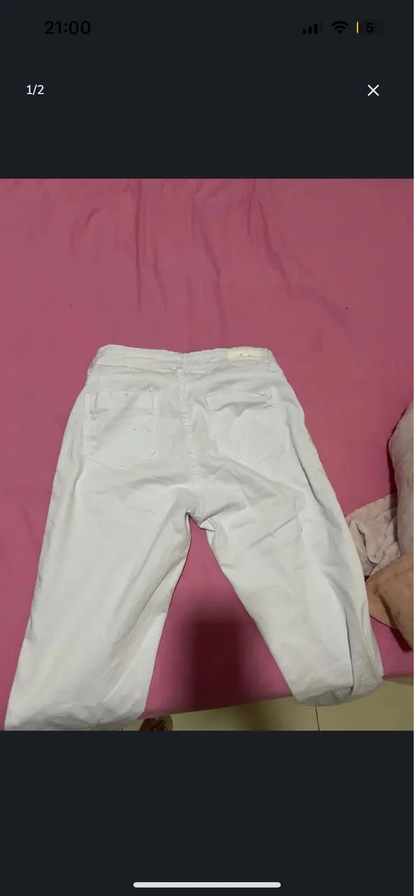 Calça jeans branca 