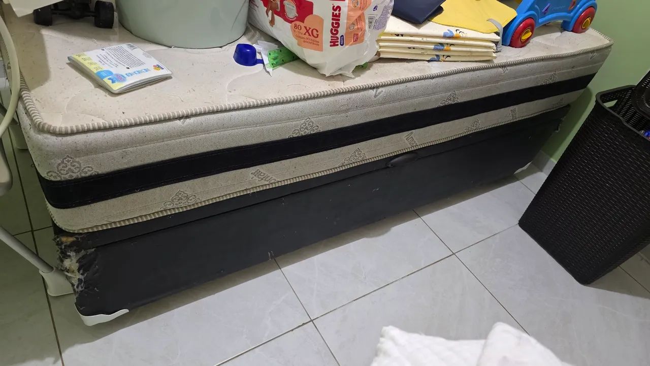 Base Baú para cama de solteiro box