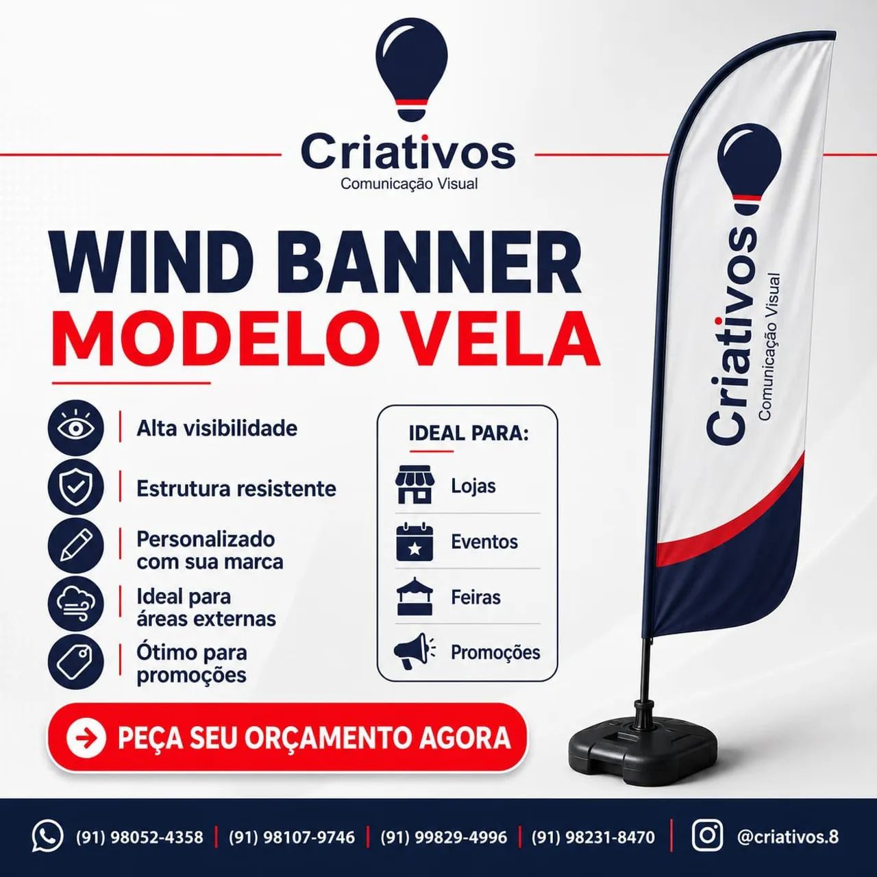 Wind Banner Modelo Vela