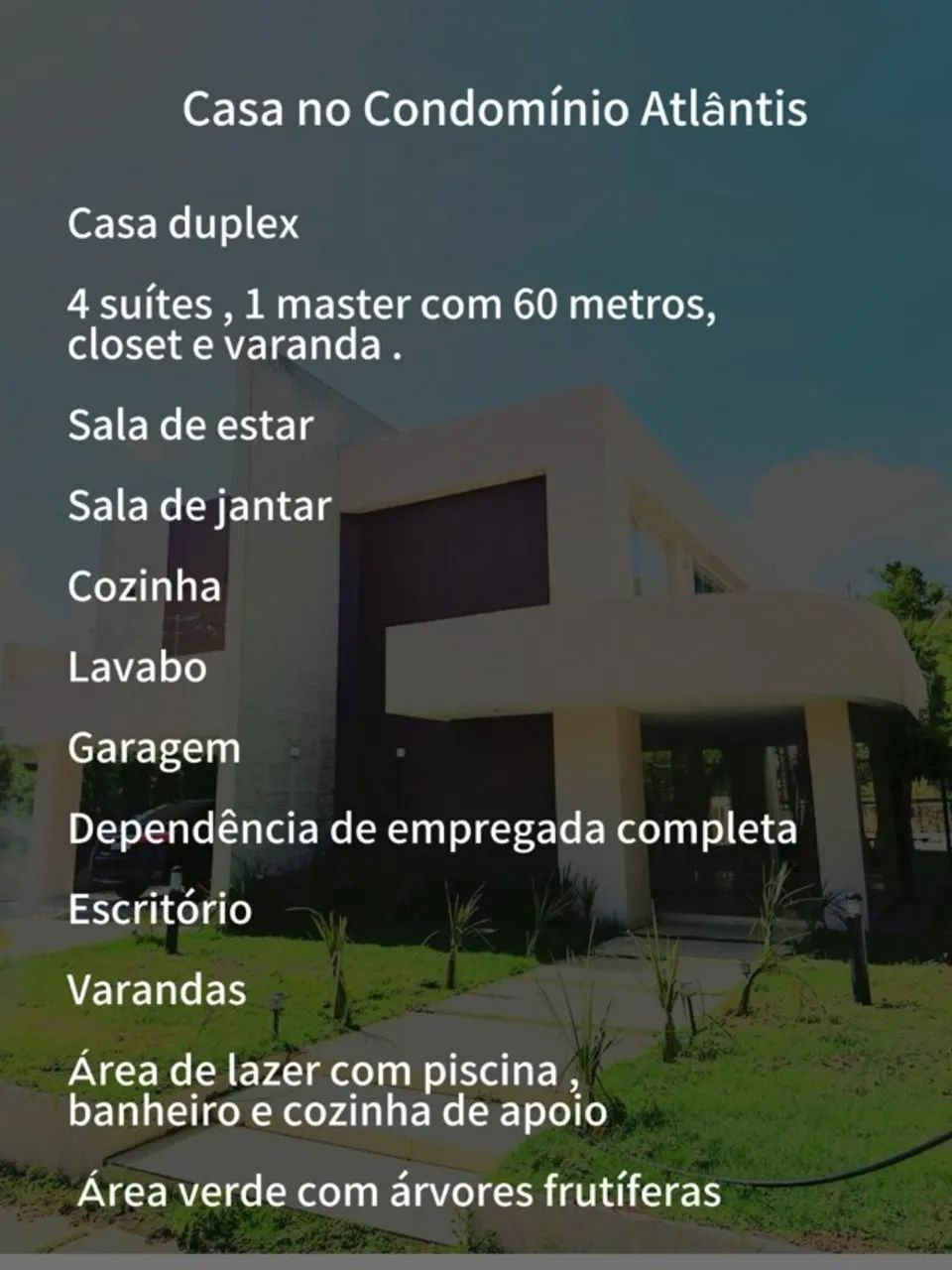 Casa no condomínio Atlantis