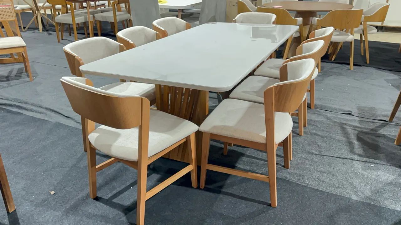 Mesa De Jantar 220x110 Com 8 Cadeiras  - Foto 3