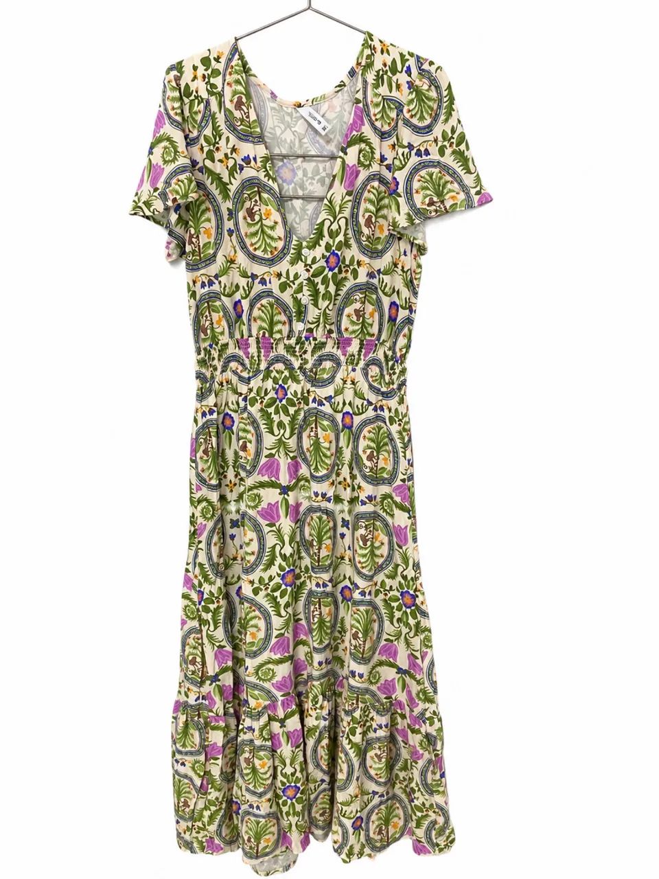 Vestido longo midi floral 