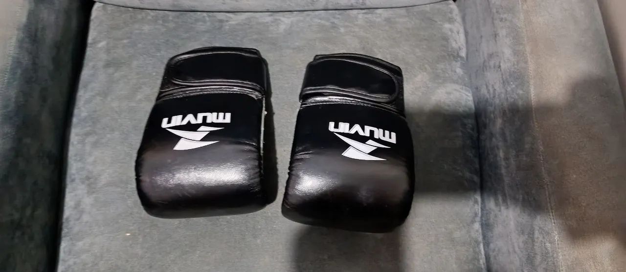 Saco de pancada, caneleira  e luvas de box. - Foto 3