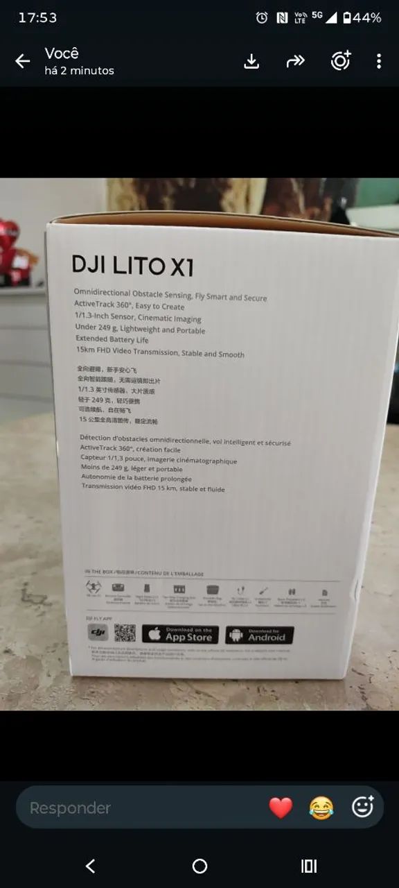 Kit drone com 3 baterias DJI LITO X1 - Foto 3