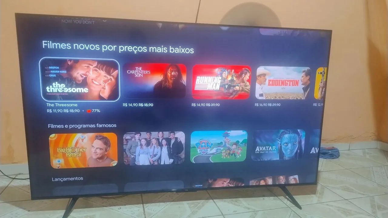 SMART TV TCL 65" ANDROID 4K COM BORDA INFINITA  - Foto 2