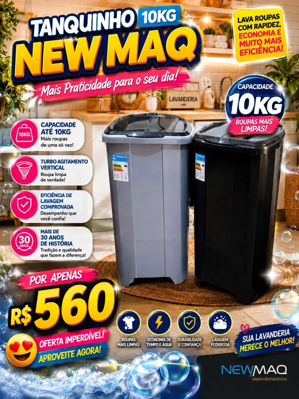 Tanquinho 10 kg