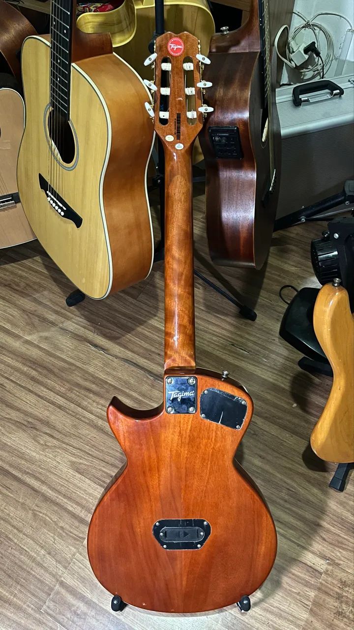 Violão Tagima Modena Nylon Cherry Burst Elétrico - Foto 5