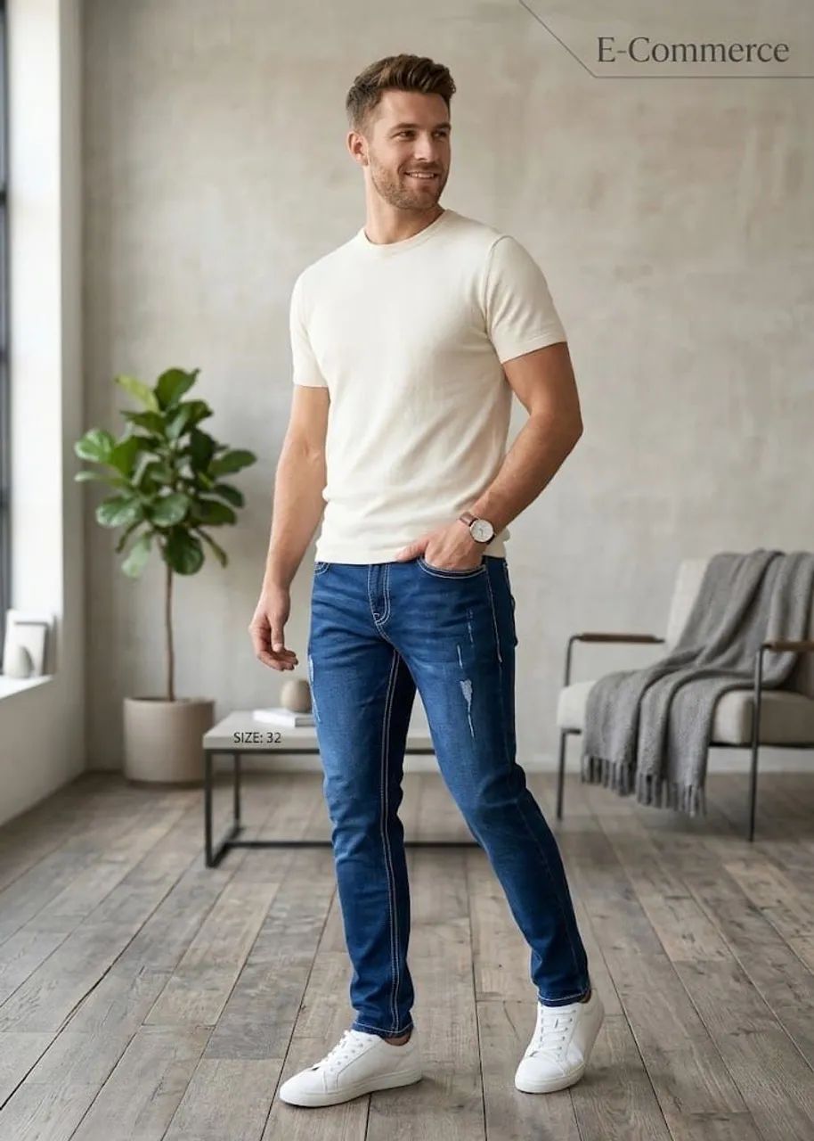 CALCAS JEANS DE ELASTANO .