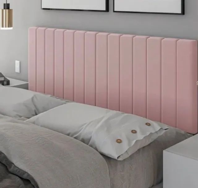 Cabeceira modular rosa