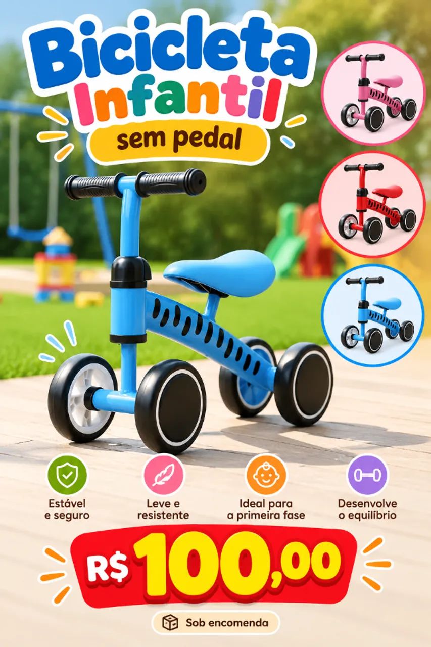 ? Bicicleta Infantil Sem Pedal ? R$ 100
