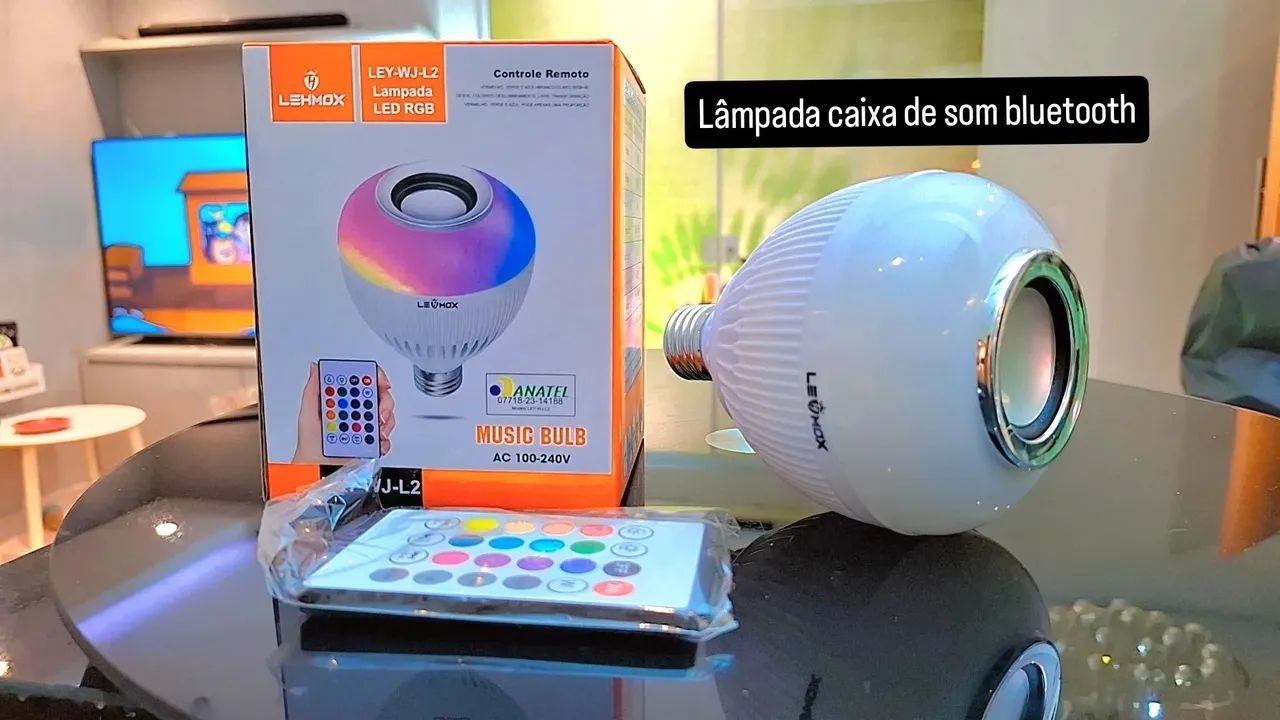 Lâmpada caixa de som bluetooth 