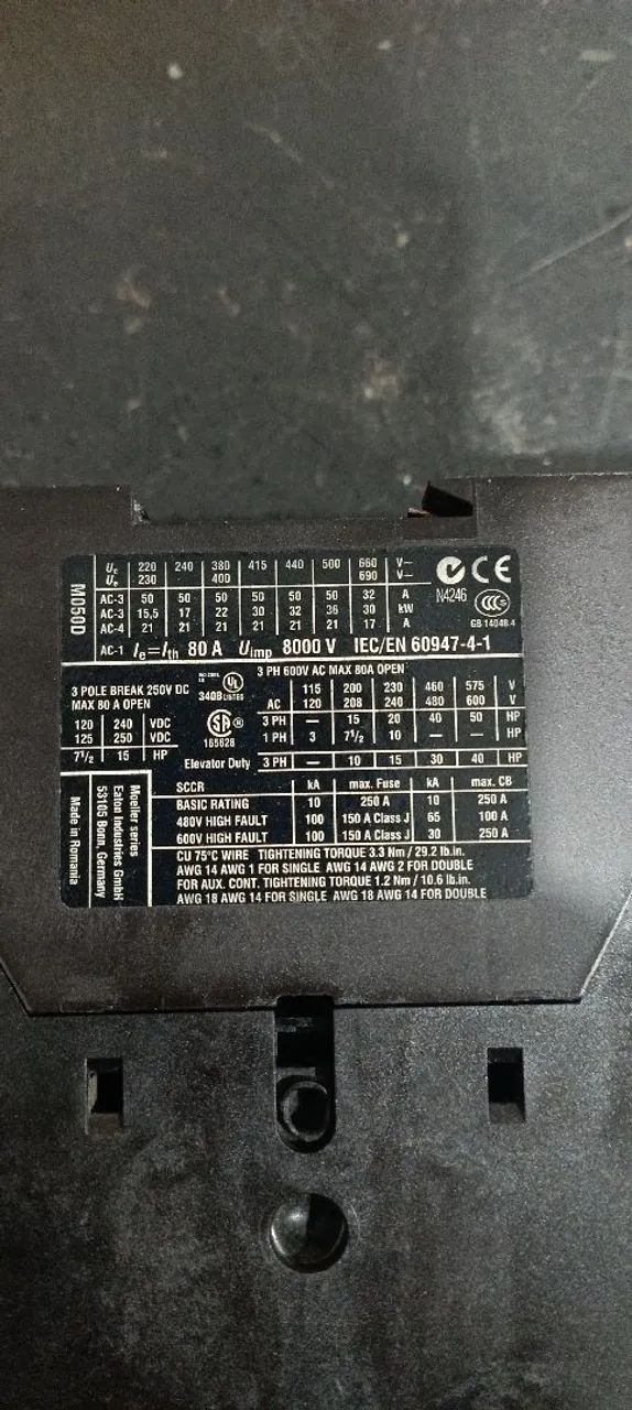 Contator Eaton 80A  - Foto 2
