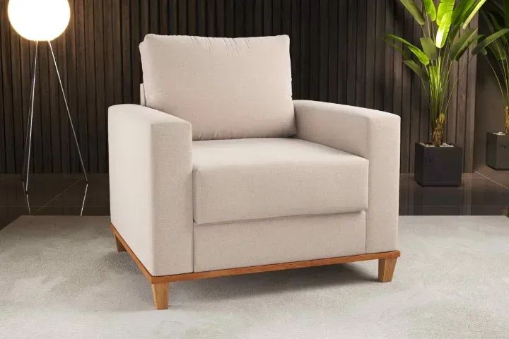 Poltrona Prada Linho   Produto Novo!! Pronta Entrega!! - Foto 5