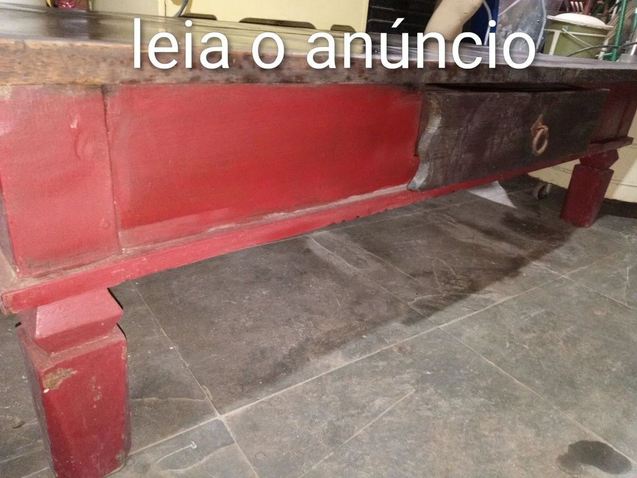 Mesa antiga de centro madeira 