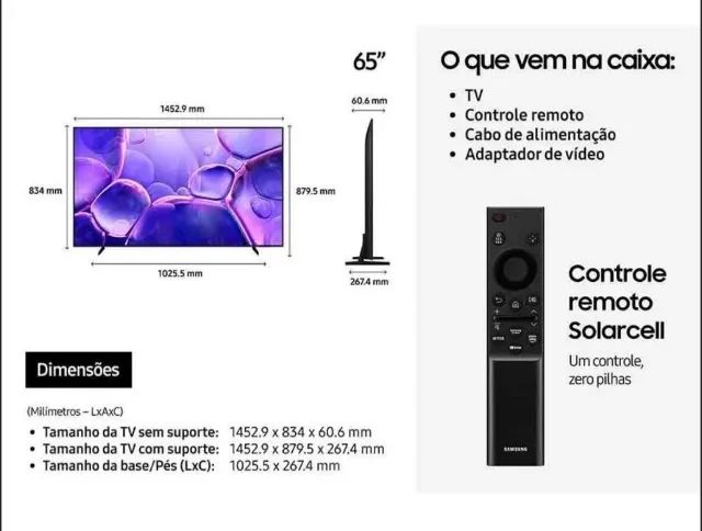 TV Samsung smart de 65 polegadas  - Foto 3