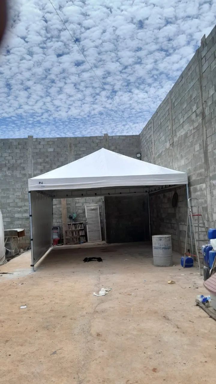 Tenda 6x6 piramidal reforçada 9 mês de uso
