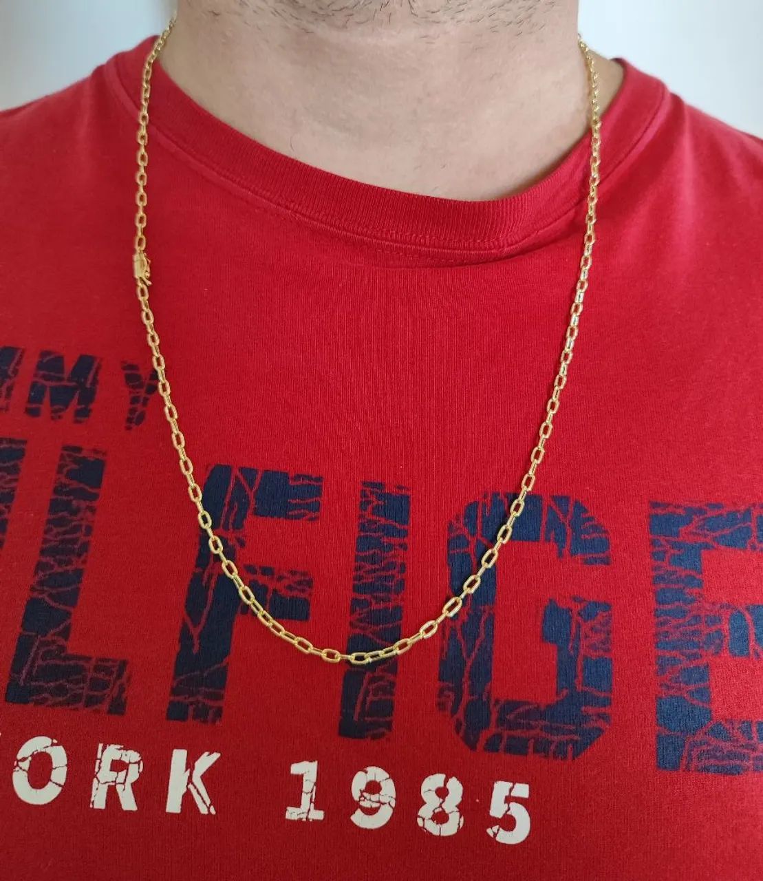 Corrente oca ouro 18k/750 - Foto 2