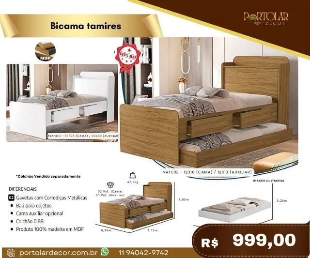 Bicama Tamires, a pronta entrega 