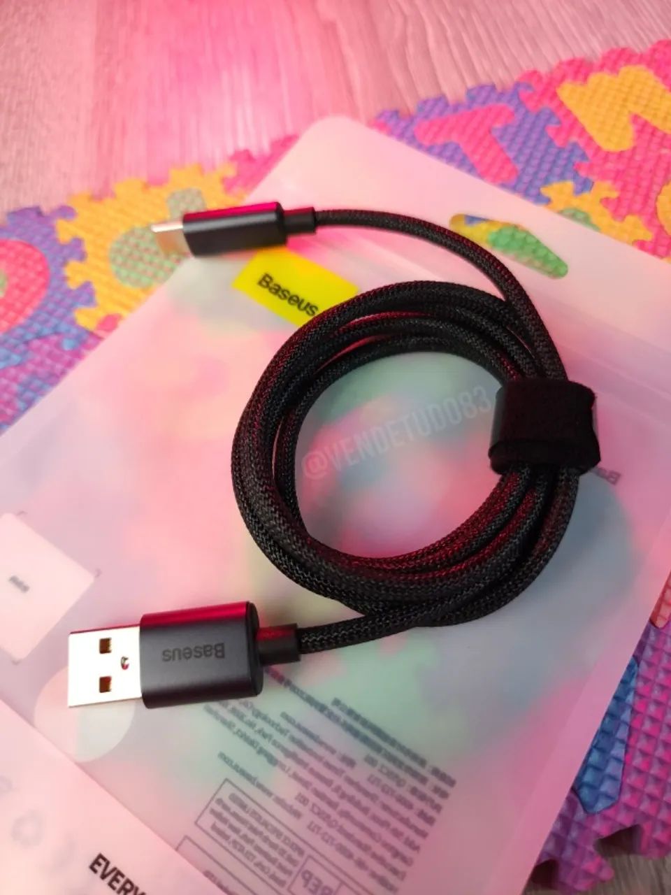 Cabo Baseus Usb C tipo C 100w 1m - Foto 2
