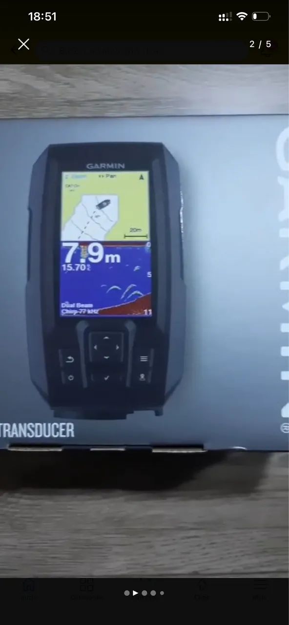 localizador de cardumes (fishfinder) garmin striker 4 com gps transdutor