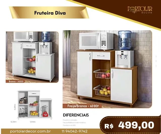 Fruteira Diva a pronta entrega 