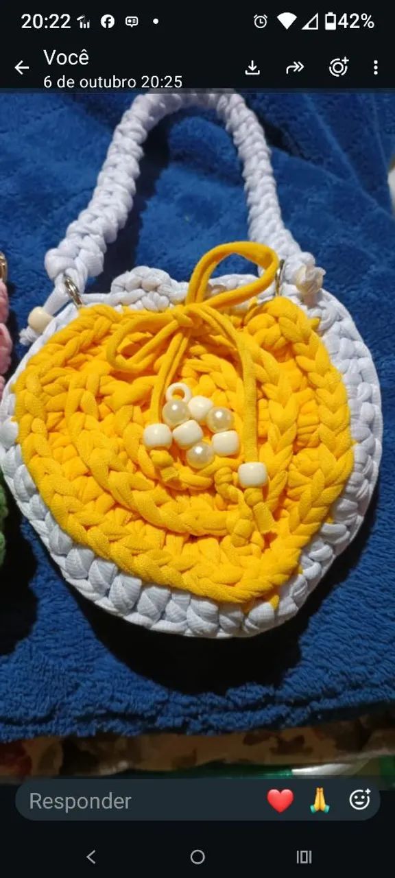 Bolsa de crochê infantil 
