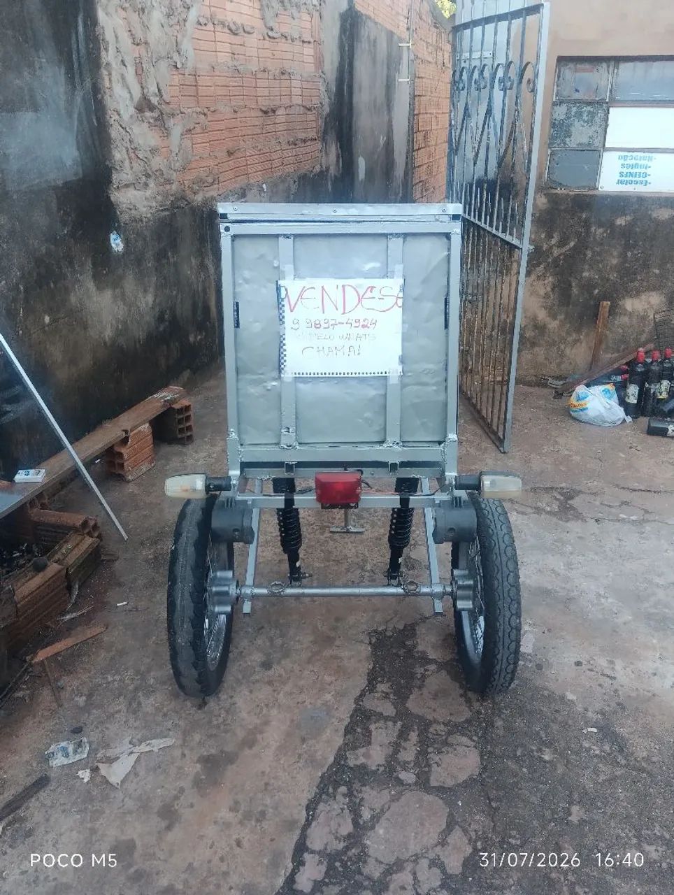Carretinha para moto - Foto 4