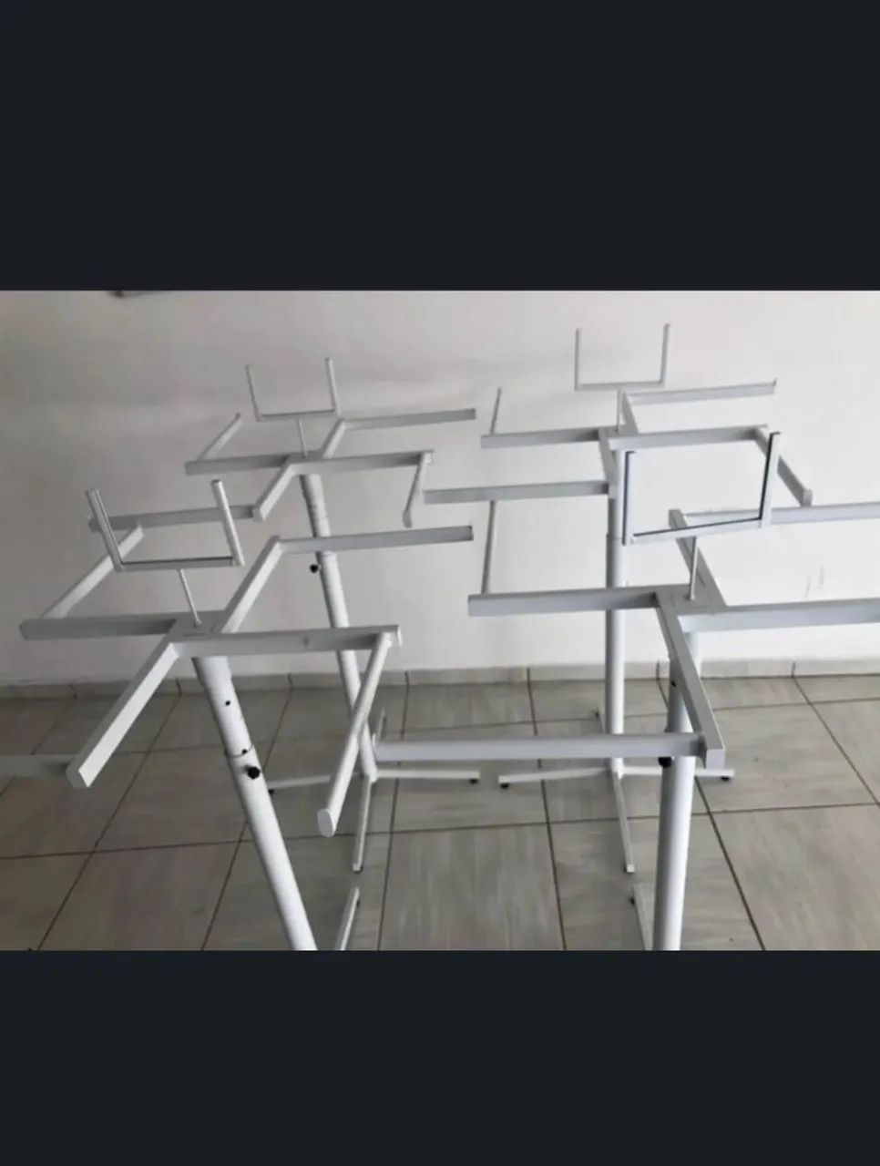 Araras 4 Pçs Para Loja Com Suporte De Preço
