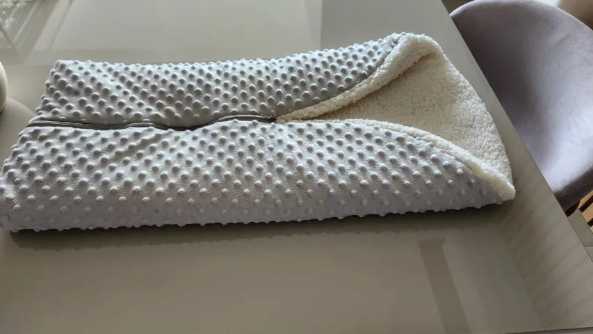 Saco De Dormir Casulo De Bebê Com Zíper Soft Bolha E Sherpa Cor Cinza - Foto 2