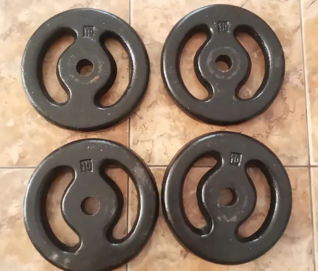 4 anilhas 10 kg - Foto 2
