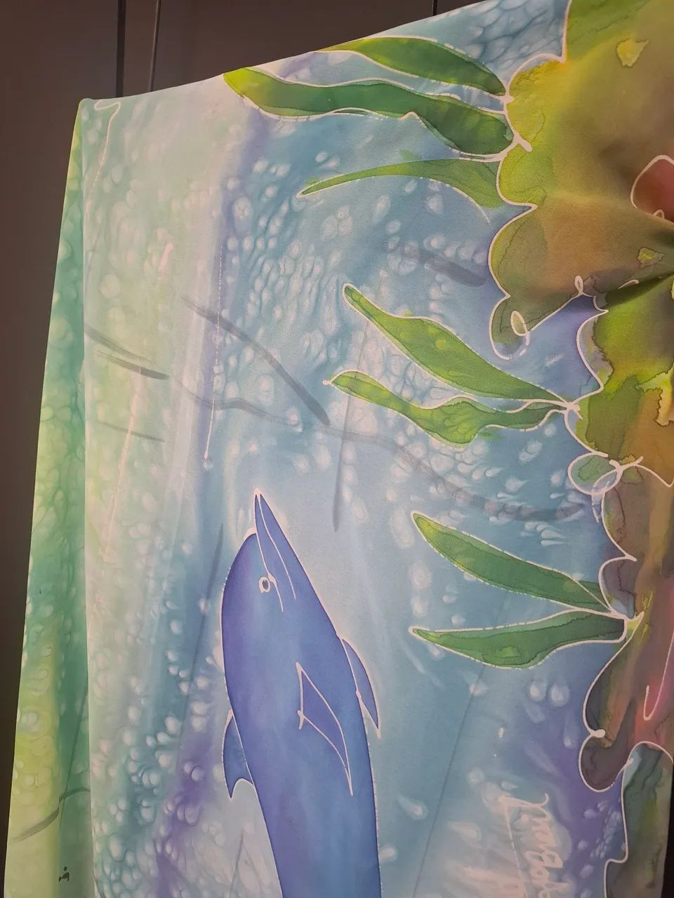 Canga pintada a mão golfinhos - Foto 4