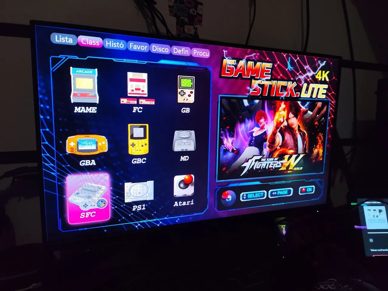 Game stick retro, console com 20 mil jogos, 2 controles e 9 consoles - Foto 4