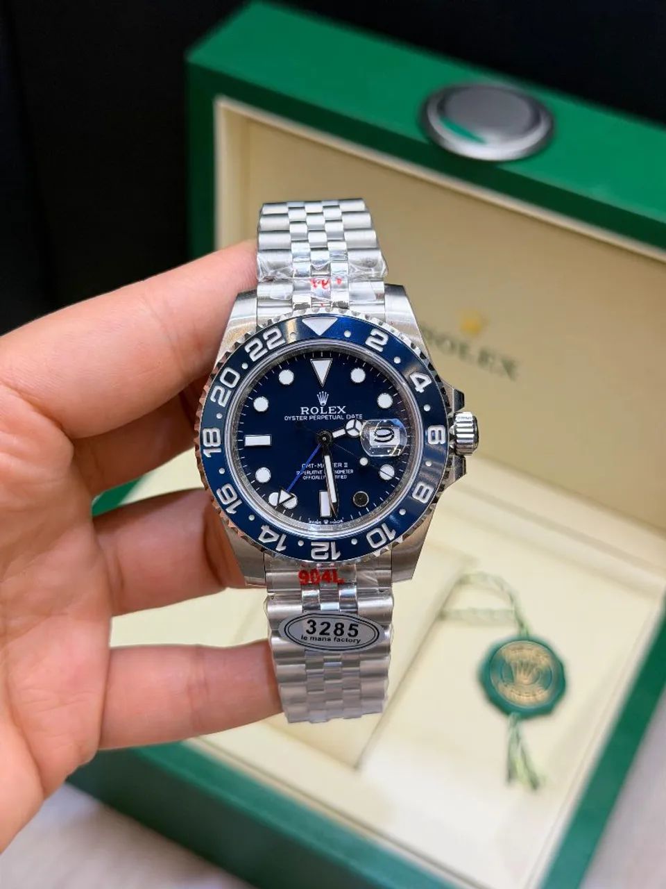 Promo - Relógio Base ETA Estilo Rolex GMT-Master II em Aço Inoxidável - Foto 5