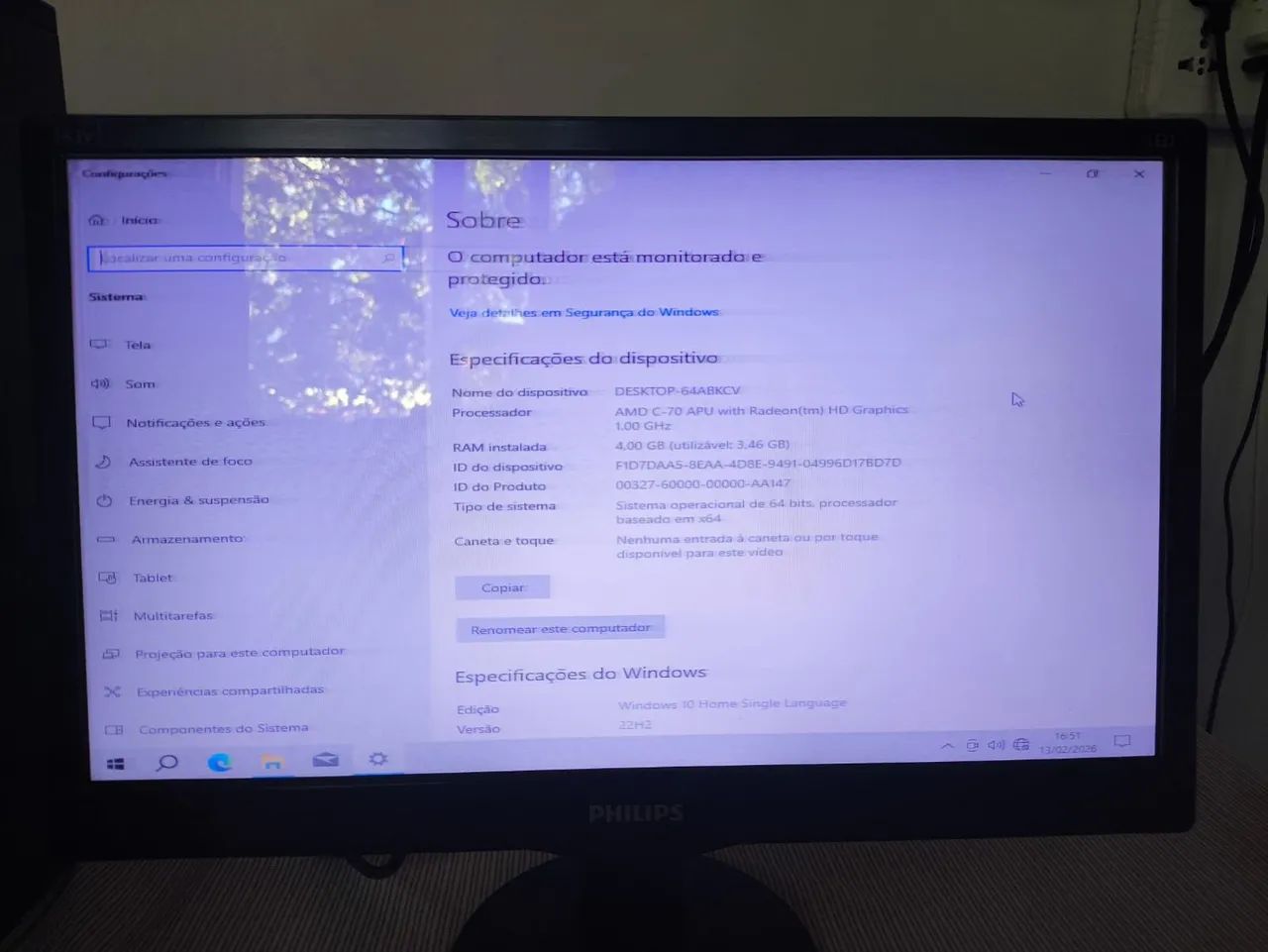 Computador 4GB + Monitor 14' polegadas - Foto 2