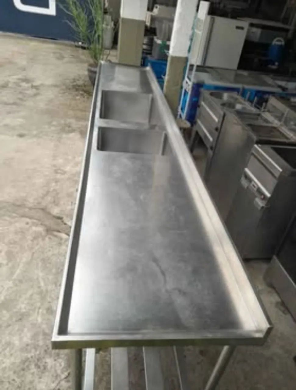 Bancada de Inox com Tanque, Pia e Paneleiro - Foto 4
