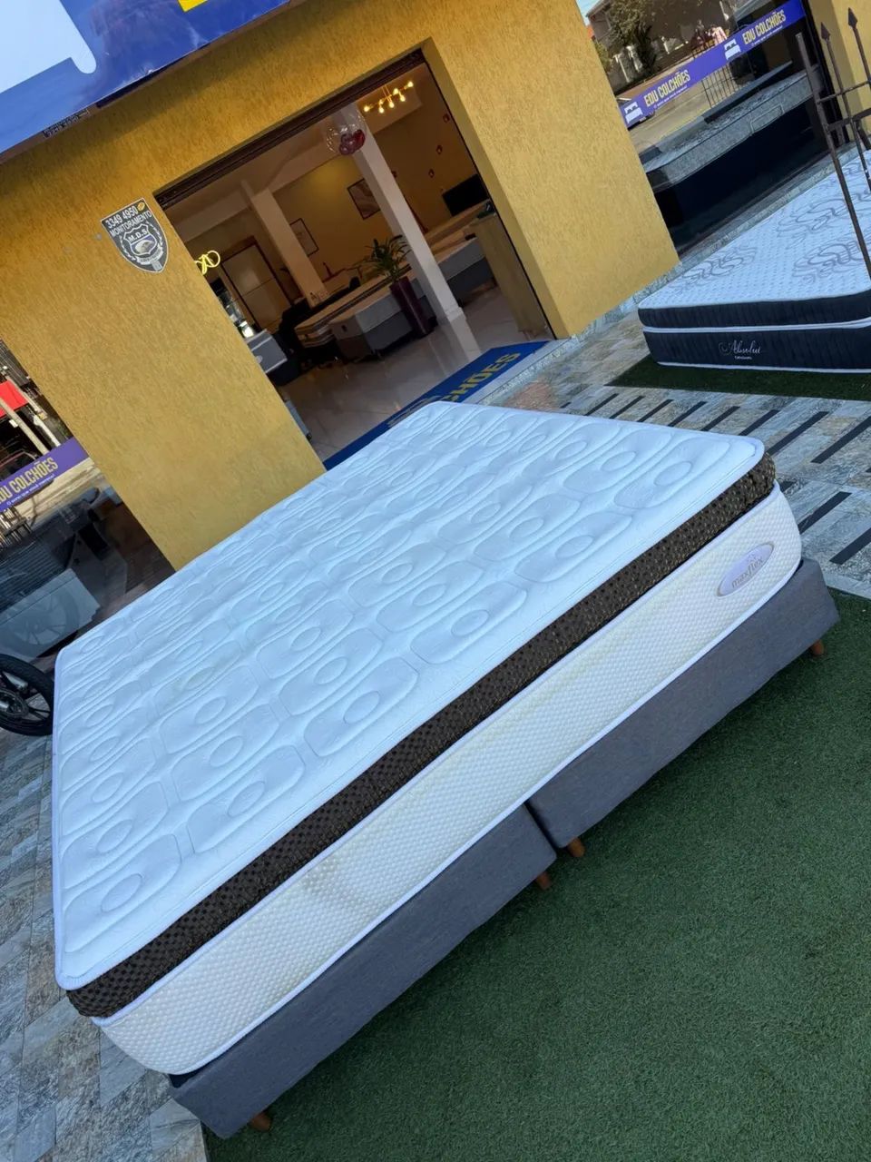 Cama KING MAXFLEX SEMINOVO TOP COM BASE - entrego! 