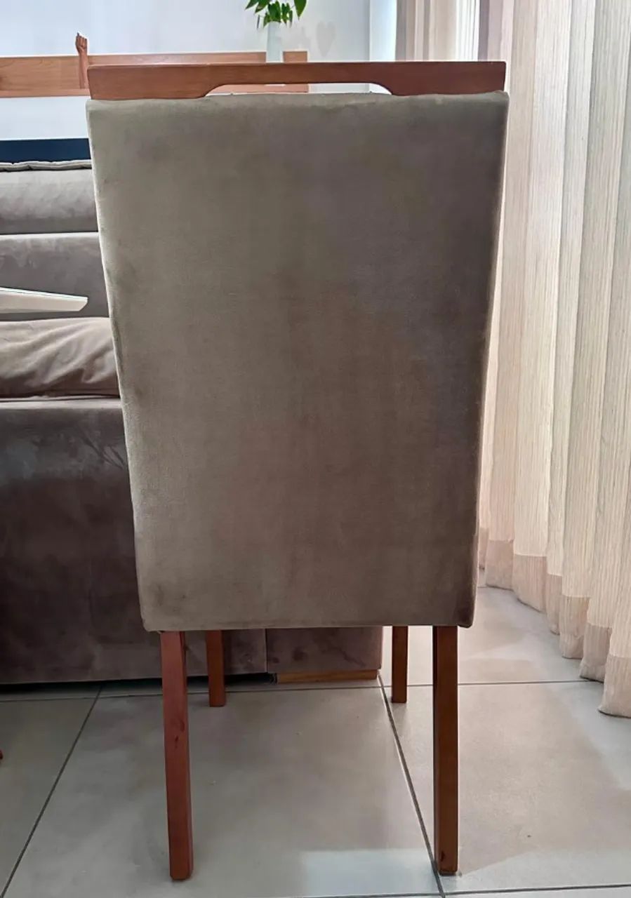 Dining Table - 6 Chairs - Glass Top - Solid Wood Legs65569087010817121
