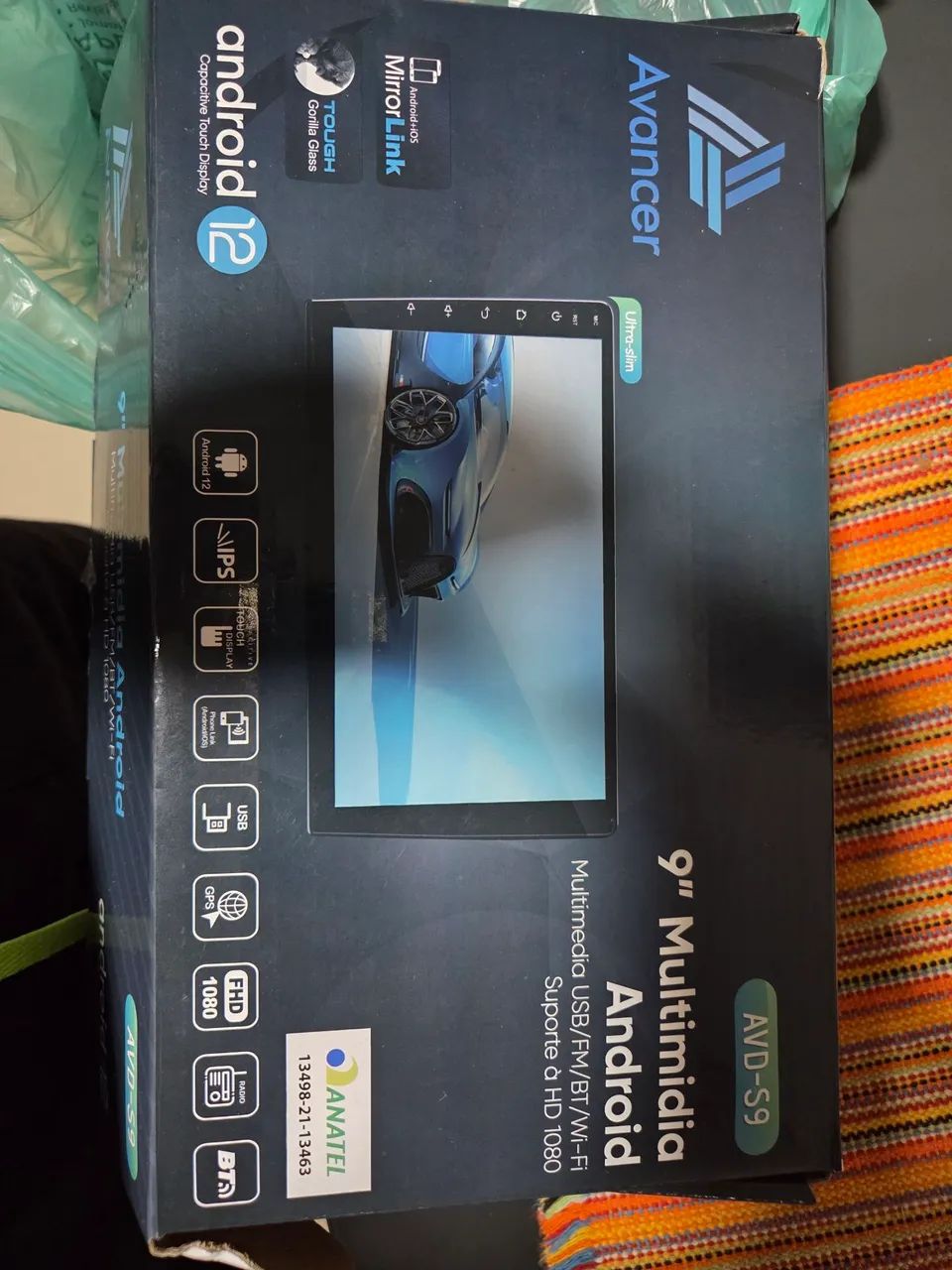 Multimidia Android 9" Com Moldura de Mobi