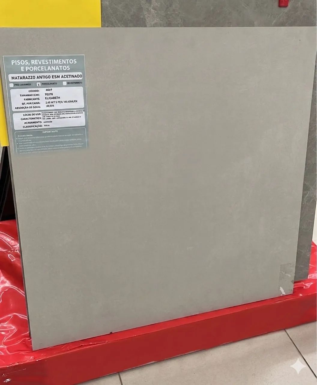 Elizabeth Porcelain Tile Cinza Matarazzo 70x70 Satin Finish - 4.90 m² (2 Sealed Boxes)