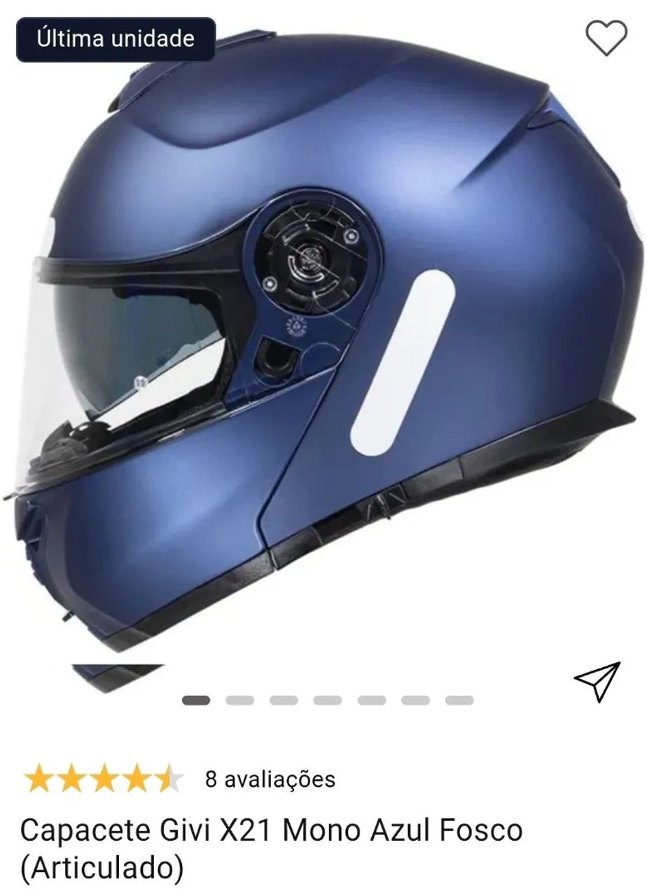 Capacete Azul Marinho GIVI tamanho 60 - Foto 4