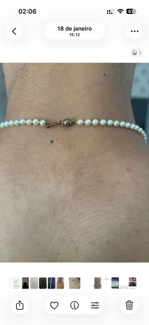 Colar de pérolas com Fecho de ouro  - Foto 5