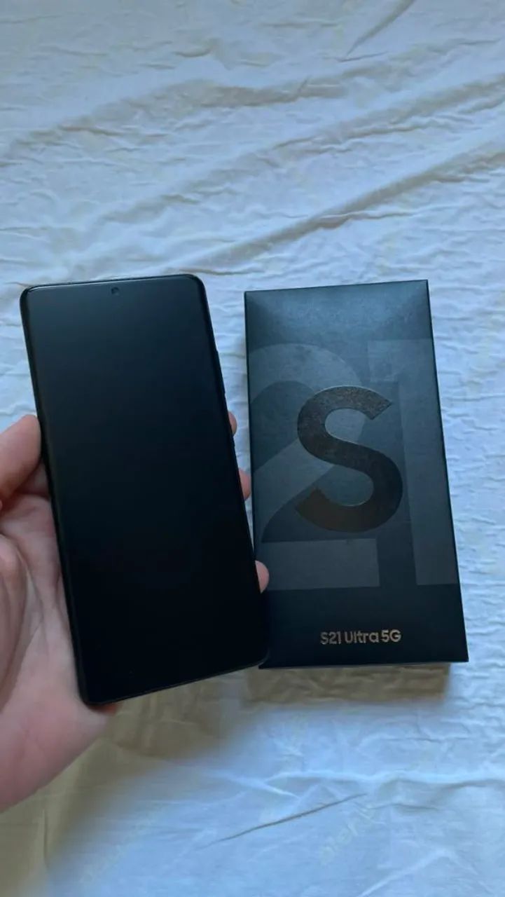 Samsung S21 Ultra com capinhas e caixa 256gb