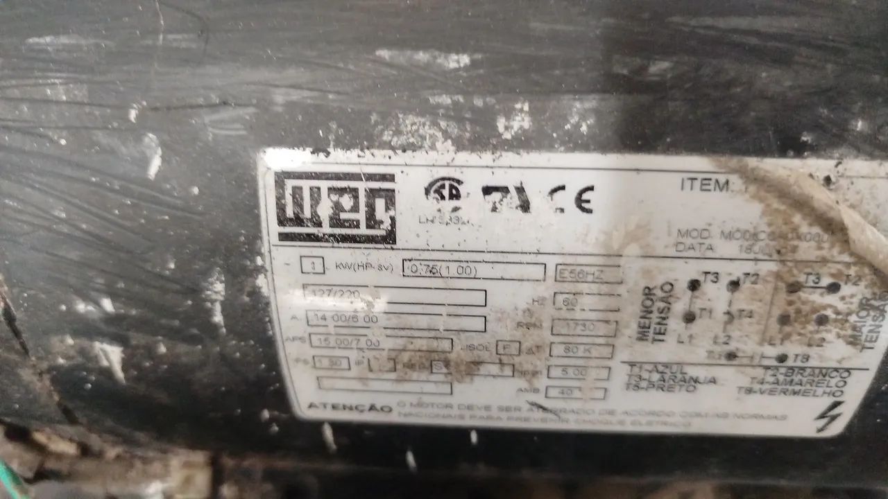 MOTOR ELÉTRICO 0,75cv