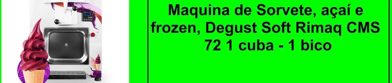 Máquina de sorvete açaí e Frozen 