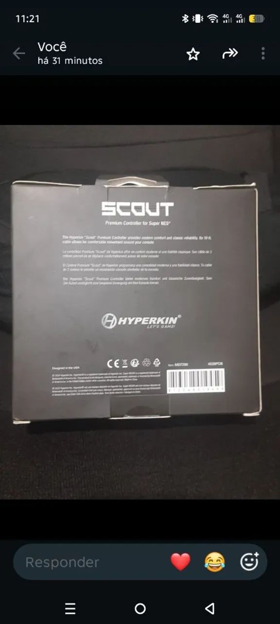 Controle Hyperkin com fio SNES - Foto 2