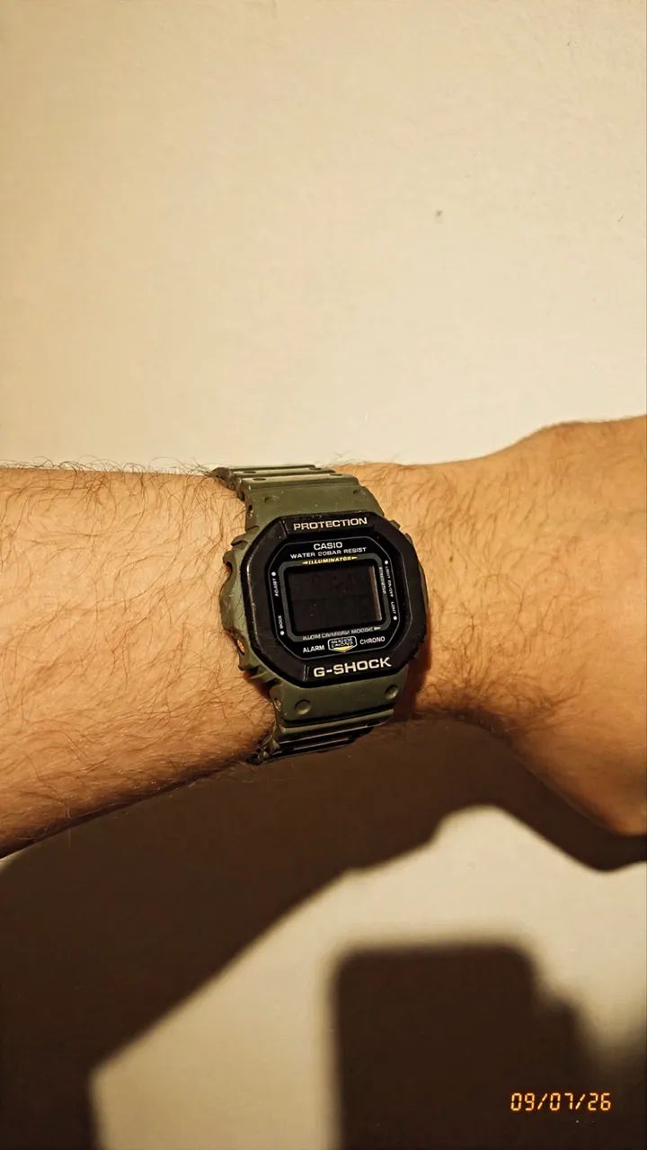 RELÓGIO G-SHOCK DW-5610SU-3DR - VERDE MILITAR | ORIGINAL (SEM BATERIA) - Foto 2