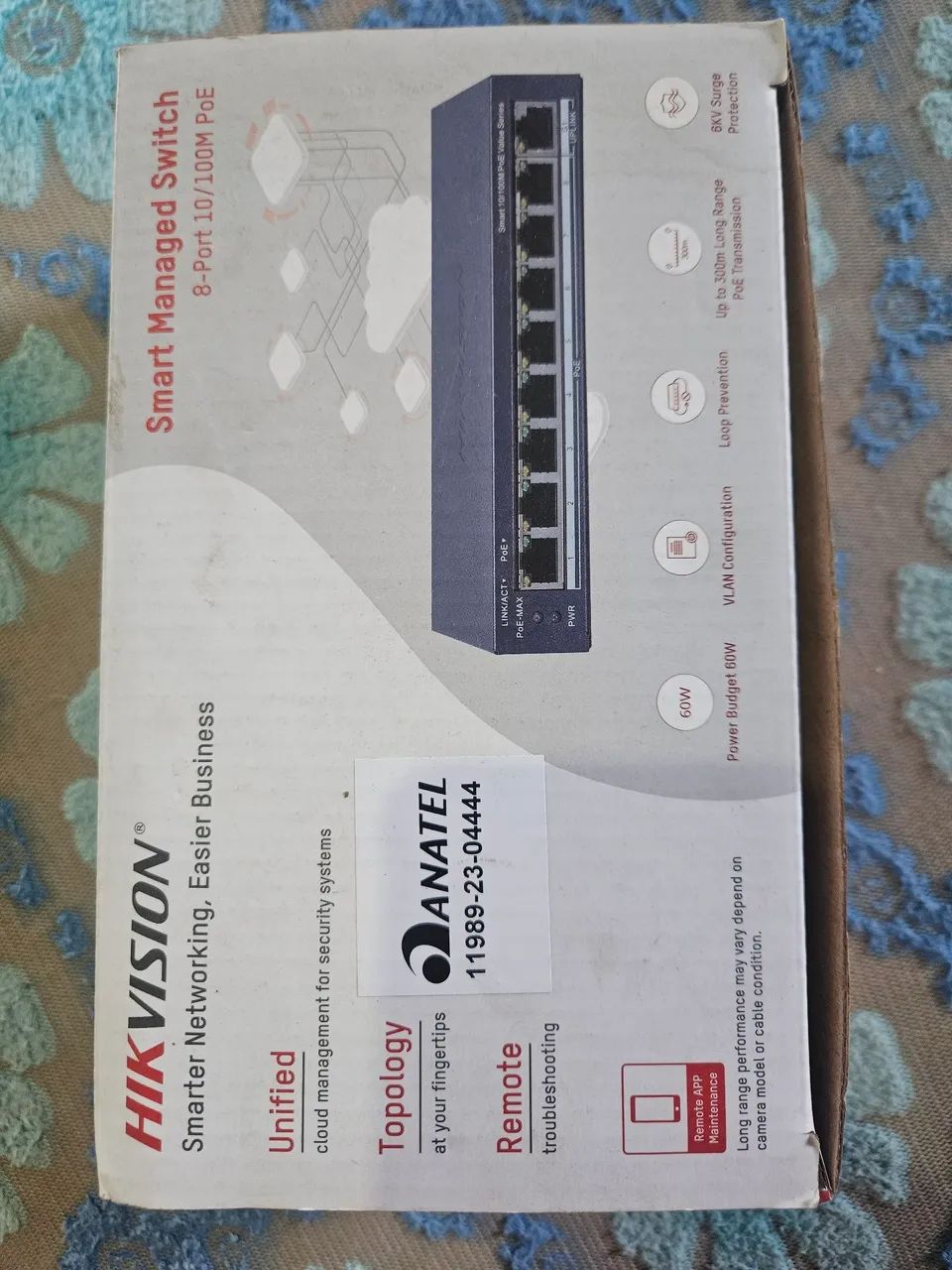 SWITCH PoE inteligente de 8 portas