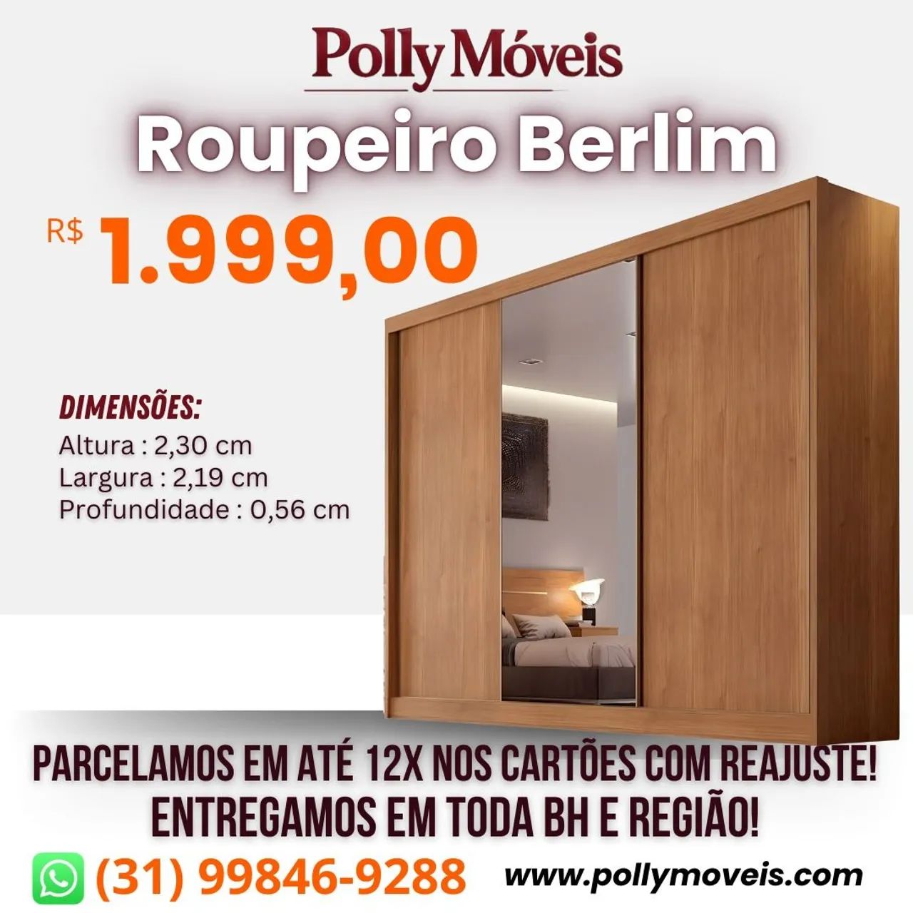 Guarda Roupa Berlim! Pronta Entrega!