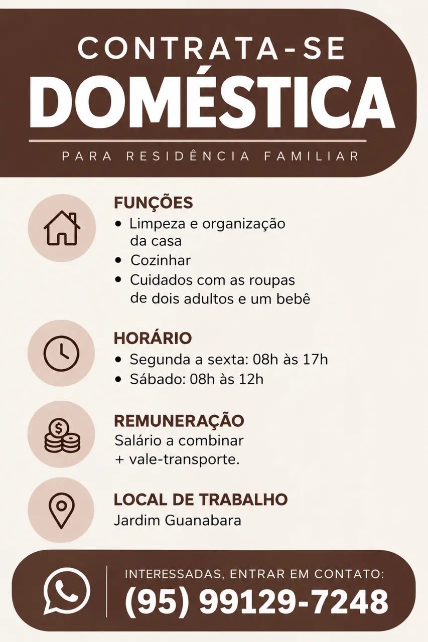 Contrata- se doméstica 